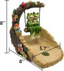 Frogs On The Swing Gutter Guardian Rain Downspout, Animals Outdoor Statue Gutter Downspout Extension Garden Decoration, Downspout Extender Diverter Splash Block for Courtyard and Patio by GreenHaven Gardens