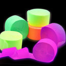 400Feet Glow in The Dark Party Supplies Streamers Glow Crepe Paper Streamer UV Blacklight Fluorescent Neon Paper Streamers for Glow Party Supplies and Decorations Wedding Birthday Party Decorations by TinyTreasures Baby Boutique