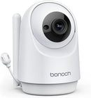 bonoch Add-on Baby Camera Unit for BBM01/ BBM03/ BBM05, 720p HD Video Baby Monitor Camera No WiFi, Security Split-Screen, Auto Night Vision, 4X Zoom, 2-Way Audio, Temperature Sensor, 8 Lullabies by TinyTreasures Baby Boutique