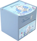 Girl Jewelry Box blue Cute bunny Tabletop Storage Box Little girl birthday christmas Gift kids jewelry box Organizer by TinyTreasures Baby Boutique