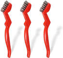 GOLDEN SMILE 3-Pack Heavy-Duty Stainless Steel Wire Brushes – 7" Ultra-Stiff 5x29 Grid (40% Denser Bristles) – Resists Bending, Rust & Grime Blaster for Industrial Cleaning by CozyNest Decor