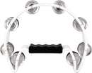 EastRock Tambourine,Metal Jingles Hand Held Percussion Half-Moon Tambourine and Egg Shakers for Kids, Adults, KTV, Party White by TinyTreasures Baby Boutique