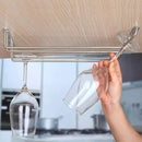 Soro Essentials- 16" Glass Hanging Stemware Rack Chrome Plated Set of 2- Wine Glass Hangers Under Shelf Cabinet Wire Wine Holder Storage Hanger for Cabinet Kitchen Bar or Home by CozyNest Decor