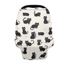 Binienty Cozy Car Seat Covers for Baby Boys Girls,Cartoon Cat Stretchy Infants Carseat Canopies Breathable Soft Infants Stroller Cover Baby Shower Gifts by TinyTreasures Baby Boutique