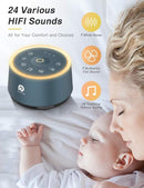 Dreamegg D1 Sound Machine - White Noise Machine with Baby Night Light for Sleeping, High Fidelity Sounds, Timer & Memory Feature, Sound Machine for Baby Adults, Home, Office, Travel (Navy Blue) by TinyTreasures Baby Boutique