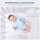 ieGeek Baby Monitor with 2K Camera and Audio - Video Monitor with 5" Screen - Night Vision, Two-Way Talk, Cry & Motion Detection, Temper& Humidity Sensor, PTZ, Remote Control via Screen and Free APP by TinyTreasures Baby Boutique