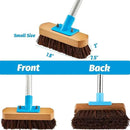 Heavy Duty Deck Brush with Long Handle - 60" Floor Scrub Brush with Stiff Natural Palmyra Bristles, Outdoor Scrubber Brushes for Cleaning Rough Surface, Concrete Floor, Patio, Garden, Sidewalk by CozyNest Decor