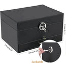 Earring Jewelry Box for Women Girls Stud Organizer, 5 Layers Black Jewelry Organizer Box With Lock Earring Holder Organizer Ring and Necklace Jewelry Box with Earrings Holder for Women Girls by TinyTreasures Baby Boutique