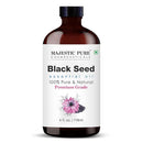 Majestic Pure Black Seed Essential Oil with Glass Dropper - Huge 4 Fl Oz - 100% Pure and Natural Black Pepper Oil - Premium Grade Essential Oils for Diffuser, Aromatherapy, Soap and Candle Making by CozyNest Decor