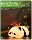 ATSUI Cute Panda Night Light, LED Squishy Novelty Animal Night Lamp, Food Grade Silicone 3 Level Dimmable Nursery Nightlight for Desk Decor, Funny Gifts Stuff for Boys Girls Baby, White Elephant Gifts by TinyTreasures Baby Boutique