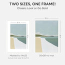 Homeforia 20x28 Picture Frame White, High End Oak 20 x 28 White Wood Poster Frames with Mat 14 by 22 Photo, 20x28 Wooden Frame Matted to 14x22, 28x20 Hanging Frames, Tempered Glass, Wall Kit, Set of 1 by CozyNest Decor