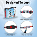 Slackers Ninjaline - 36' Intro Kit - Includes 7 Hanging Attachments - Best Outdoor Ninja Warrior Training Equipment For Kids - Build Your Very Own Backyard Obstacle Course - Rated Ages 5+ by TinyTreasures Baby Boutique