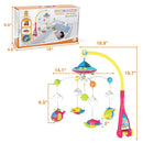 Mini Tudou Musical Baby Crib Mobile Toy with Lights and Music, Star Projector Function and Cartoon Rattles, Remote Control Musical Box with 108 Melodies, Toy for Newborn Sleep by TinyTreasures Baby Boutique
