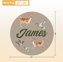Custom Baby Crib Bedding Set, 5 Pcs Personalized Name Baby Crib Sets for Infant Toddler, Green Woodland Deer Nursery Bedding Set for Boys Girls, Double Layer Baby Bedding Sets Customized Gifts by TinyTreasures Baby Boutique