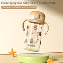 Evorie Tritan Spill Proof Toddler Straw Sippy Cup, 10 oz for Baby and Toddlers 1-3 Years Old, No Spill Straw Water Bottle with Removable Handles, Ideal for School, BPA-Free, Capybara (NEW) by TinyTreasures Baby Boutique