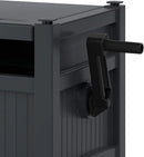 Suncast Garden Hose Hideaway Storage Reel Box, Cyberspace Grey – Resin Outdoor Container, Holds up to 100 Feet of 5/8 Inch Standard Vinyl Water Line – No Assembly Required by GreenHaven Gardens