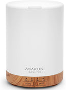 ASAKUKI 300ML Essential Oil Diffuser, Quiet 5-in-1 Premium Humidifier, Home Fragrance Aroma Diffuser with 7 LED Color Changing Light and Auto-Off Switch -Light Brown by TinyTreasures Baby Boutique
