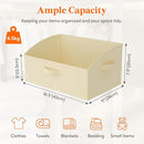 Lifewit Storage Baskets for Shelves, 6 Packs Non-woven Fabric Trapezoid Closet Organizer Bins with Handles, Foldable Clothing Containers Box for Clothes, Toy, Towel, Book, DVD, Hats, Medium-Beige by TinyTreasures Baby Boutique