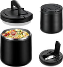 Soup Thermo for Hot Food 20oz Lunch Containers with Buckle Lid Wide Mouth Hot Food Jar Vacuum Insulated Stainless Steel Bento Box Leakproof with Spoon(Black) by TinyTreasures Baby Boutique