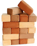 The Original Premium Plush Building Block for Kids - Certified Safe Foam Blocks in Luxuriously Soft Fabric Covers - Set of 24 (Desert) by TinyTreasures Baby Boutique