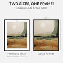 Homeforia 22x28 Poster Frame Black, High End Oak Wooden Picture Frame 22x28 with Mat 18x24, Tempered Glass, Wall Hook Included, Set of 1 by CozyNest Decor