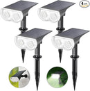 Linkind Solar Lights Outdoor Waterproof IP67, StarRay Dusk-to-Dawn Outdoor Solar Lights, 3 Lighting Modes Solar Spot Lights Outdoor for Garden, Yard, Landscape (Daylight, 4 Pack) by CozyNest Decor