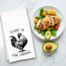 Chicken Dish Towel, Waffle Weave Microfiber Kitchen Cloth, Rustic Rooster Decor Accent, Farmhouse Style Gift for Chicken Lovers, Funny Country Hand Towel for Kitchen Bathroom - A05 by CozyNest Decor