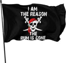 Pirate Flag Jolly Roger Flag 3x5 Ft Indoor/Outdoor Yard Garden Lawn Holiday Decoration Banner Sign by GreenHaven Gardens