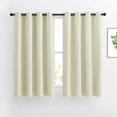 NICETOWN Half Window Curtains for Bedroom - Silver Grommet Modern Thermal Insulated Home Decor Window Coverings for Nursery/Flat, Beige, W52 x L54, Set of 2 by TinyTreasures Baby Boutique