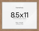 Homeforia 8.5x11 Diploma Frame Wood, High End Natural Oak 8.5x11 Certificate Frames, 11x8.5 Document Frames for Wall or Tabletop, 8.5 by 11 Award Light Wooden Frame, Tempered Glass, Wall Kit, Set of 1 by CozyNest Decor