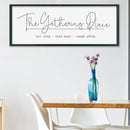SRSZHIYUE The Gathering Place Sign Wall Decor Art 32"×12" for Large Kitchen Dining Room Wood Framed Wall Hanging (Black) by CozyNest Decor