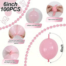 Pastel Pink Quick Link Balloons, 60PCS 10 Inch Baby Pink Linking Balloons for Making Balloon Wall Heart Arch, Tails Balloon for Girls Wedding Birthday Baby Shower Valentine's Party Decorations by CozyNest Decor