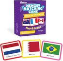 Menique Flags of The World Memory Matching Game – 100 Cards, 50 Countries to Match – Educational & Fun for Kids and Adults – Color-Coded by Continent – Learn Flags, Capitals, and Geography by TinyTreasures Baby Boutique