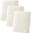 H.VERSAILTEX Velvet Stretch Couch Cushion Cover Plush Cushion Slipcover for Chair Loveseat Sofa Cushion Furniture Protector Seat Cushion Sofa Cover (3 Piece Sofa Cushion Covers, Porcelain) by CozyNest Decor