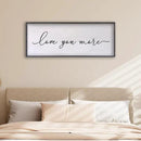 Love You More Sign Wall Decor 24×10 Inch Above Bed for Master Bedroom Ready to Hang Wood Framed Art (Black) by CozyNest Decor