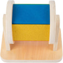 Adena Montessori Spinning Drum Baby Toys,Montessori Toys for Babies 6-12 Months Toddlers,Wooden Spinning Rainbow with Multiple Materials Baby Christmas Toys for Boy and Girls Gift(Medium-size Texture) by TinyTreasures Baby Boutique
