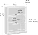 Sauder Miscellaneous Storage 3 Bookcase/Book Shelf, L: 35.28" x W: 13.23" x H: 43.78", Select Cherry finish by CozyNest Decor