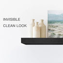 QEEIG Floating Shelves for Wall Bathroom Shelf Bedroom Kitchen Living Room Hanging Book Shelves Small Farmhouse Decor 16 inch Set of 3, Black (015-B3) by CozyNest Decor