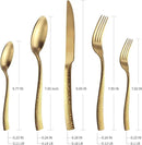Silverware 45-Piece Matte Gold Hammered Flatware Set with Serving Utensils, Stainless Steel Thick Handle Matte Polished Cutlery Set for Wedding Hotel Restaurant, Service for 8 by CozyNest Decor