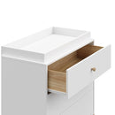 Storkcraft California 3-Drawer Chest with Removable Changing Topper (White with Driftwood) – GREENGUARD Gold Certified, Interlocking Drawer System, Pre-Installed Tracks, Easy Assembly by TinyTreasures Baby Boutique