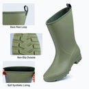 Mid Calf Rain Boots Women Waterproof PVC Womens Rubber Rain Boot Seamless Rain Footwear Outdoor Garden Work Walking by GreenHaven Gardens