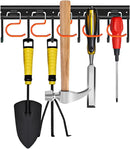17'' All Metal Garden Tool Organizer Adjustable Garage Tool Organizer Wall Mount Garage Organizers and Storage with Heavy Duty Hooks Tool Hangers for Garage Wall, Shed, Garden by GreenHaven Gardens