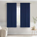MIULEE Navy Blue Back Tab Blackout Curtains 63 Inch Length 2 Panels Set for Living Room Bedroom Privacy, Rod Pocket/Pinch Pleat Thermal Insulated Room Darkening Pleated Light Blocking Drapes by TinyTreasures Baby Boutique