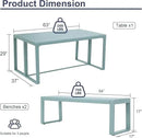 Aoodor 3-Piece Outdoor Patio Dining Set, Aluminum Furniture Set with 1 Rectangular Picnic Table and 2 Benches for Garden, Lawn, Yard by GreenHaven Gardens