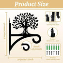 peacoblue Iron Plant Hangers Hooks for Outdoor Indoor Hanging Plants Flower Fern Pots Lantern Bird Feeder,12"x16" Weather Resistant Metal Wall Holder for Porch Garden Farmhouse(Tree of Life) by GreenHaven Gardens