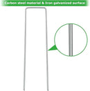 DAJAVE 200 Pack Landscape Staples 6 Inch, 11 Gauge Stakes Galvanized Garden Stakes, U-Shaped Garden Ground Stakes for Landscaping Barrier Fabric Irrigation Hoses Fixed Fences and Tents by GreenHaven Gardens