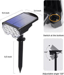 6 Pack Solar Powered Outdoor Spot Lights Outside Waterproof 20 LEDs Landscape Spotlights Dusk to Dawn for House Yard Tree, Plants, Walls, Path, Garden, Statues, Superior Accent Lamp Cool White by GreenHaven Gardens