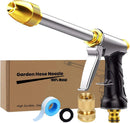 Upgrade Garden Hose Nozzle,100% Heavy Duty Metal Spray Gun With Full Brass Nozzle,High Pressure Water Hose Nozzle Sprayer Head,3/4" Quick Connectors,for Lawn & Garden,Washing Cars,Showering Dogs&Pets by GreenHaven Gardens