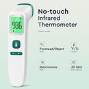 Forehead Thermometer for Adults and Kids, Fast Accurate Thermometer with Fever Alarm, 1S Reading & Silent Mode, Easy to Use Health Thermometer (Green) by TinyTreasures Baby Boutique