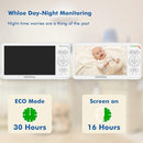 HelloBaby Baby Monitor with 6" World First IPS Screen 30-Hrs Battery, No WiFi Video Baby Monitor Camera and Audio, Remote Pan/Tilt/Zoom, ECO, VOX, 2-Way Talk, Night Vision, 1000ft, Portable for Travel by TinyTreasures Baby Boutique
